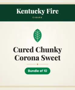 Kentucky Fire Cured Chunky Corona Sweet Cigars – Bundle of 10