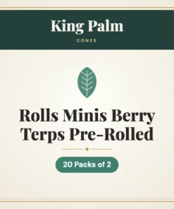 King Palm Rolls Minis Berry Terps Pre-Rolled Cones – 20 Packs of 2