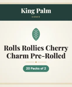 King Palm Rolls Rollies Cherry Charm Pre-Rolled Cones – 20 Packs of 2