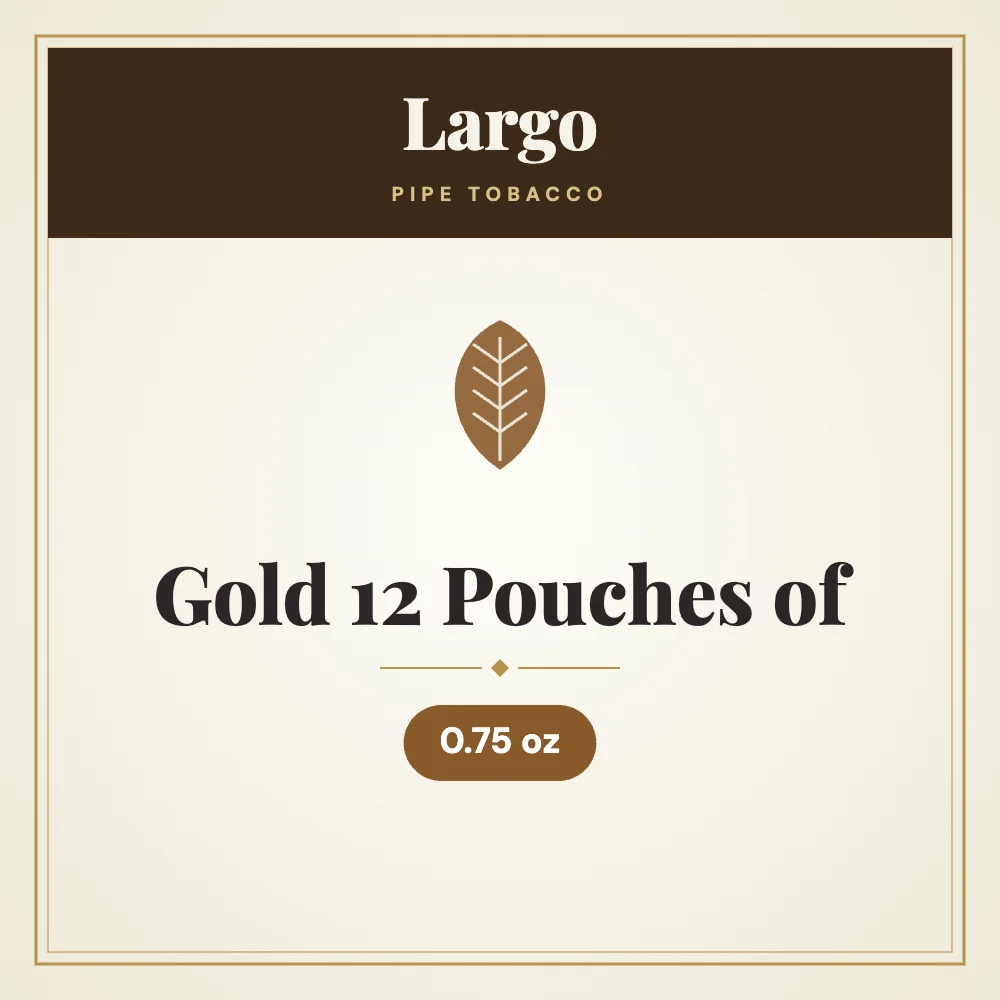 Largo Gold Pipe Tobacco 12 Pouches of 0.75 oz 1 Largo Gold Pipe Tobacco 12 Pouches of 0.75 oz