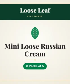 Loose Leaf Mini Loose Russian Cream Leaf Wraps – 8 Packs of 5
