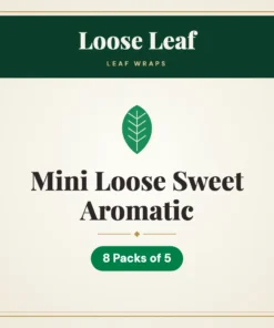 Loose Leaf Mini Loose Sweet Aromatic Leaf Wraps – 8 Packs of 5