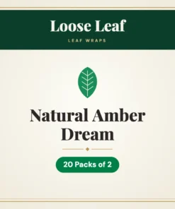 Loose Leaf Natural Amber Dream Leaf Wraps – 20 Packs of 2