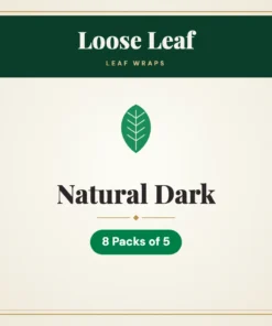 Loose Leaf Natural Dark Leaf Wraps – 8 Packs of 5