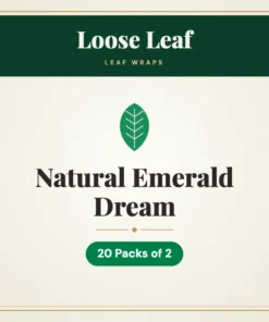 Loose Leaf Natural Emerald Dream Leaf Wraps – 20 Packs of 2