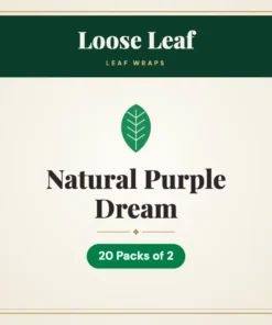 Loose Leaf Natural Purple Dream Leaf Wraps – 20 Packs of 2