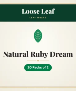 Loose Leaf Natural Ruby Dream Leaf Wraps – 20 Packs of 2