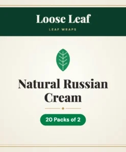 Loose Leaf Natural Russian Cream Leaf Wraps – 20 Packs of 2