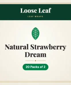 Loose Leaf Natural Strawberry Dream Leaf Wraps – 20 Packs of 2