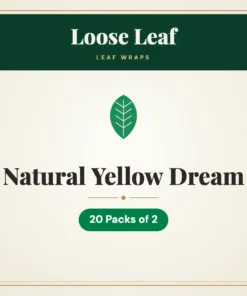 Loose Leaf Natural Yellow Dream Leaf Wraps – 20 Packs of 2