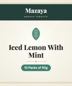 Mazaya Iced Lemon With Mint Hookah Tobacco – 10 Packs of 50g