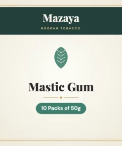 Mazaya Mastic Gum Hookah Tobacco – 10 Packs of 50g
