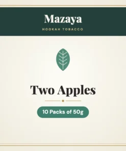 Mazaya Two Apples Hookah Tobacco – 10 Packs of 50g