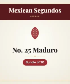 Mexican Segundos No. 25 Maduro Cigars – Bundle of 20