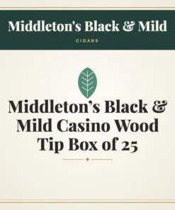 Middleton’s Black & Mild Casino Wood Tip Cigars Box of 25