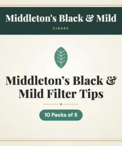Middleton’s Black & Mild Filter Tips Cigars – 10 Packs of 5