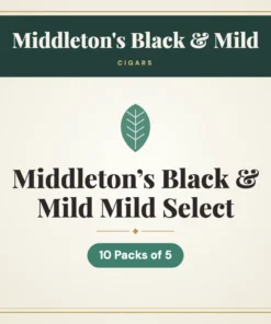 Middleton’s Black & Mild Mild Select Cigars – 10 Packs of 5
