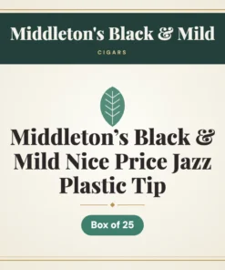 Middleton’s Black & Mild Nice Price Jazz Plastic Tip Cigars – Box of 25