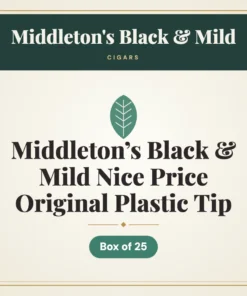 Middleton’s Black & Mild Nice Price Original Plastic Tip Cigars – Box of 25