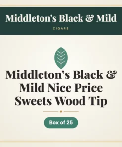 Middleton’s Black & Mild Nice Price Sweets Wood Tip Cigars – Box of 25