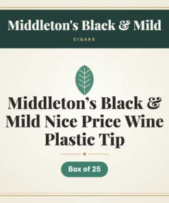 Middleton’s Black & Mild Nice Price Wine Plastic Tip Cigars – Box of 25