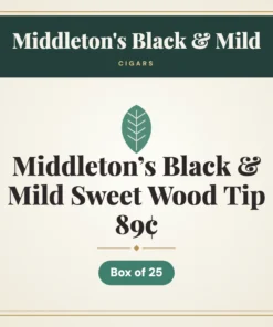 Middleton’s Black & Mild Sweet Wood Tip Cigars 89¢ – Box of 25
