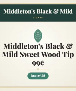 Middleton’s Black & Mild Sweet Wood Tip Cigars 99¢ – Box of 25