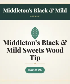 Middleton’s Black & Mild Sweets Wood Tip Cigars – Box of 25