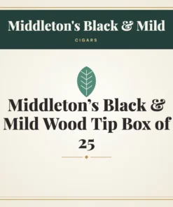 Middleton’s Black & Mild Wood Tip Cigars Box of 25