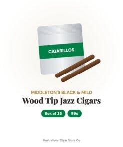 Middleton's Black & Mild Wood Tip Jazz Cigars 99¢ – Box of 25
