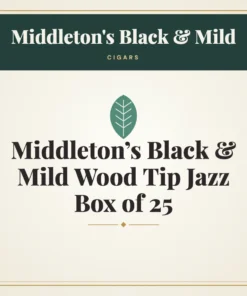 Middleton’s Black & Mild Wood Tip Jazz Cigars Box of 25