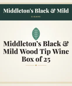 Middleton’s Black & Mild Wood Tip Wine Cigars Box of 25