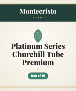 Montecristo Platinum Series Churchill Tube Premium Cigars – Box of 15