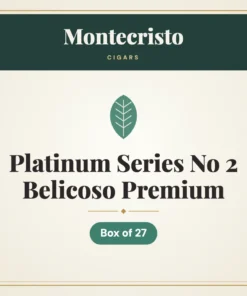 Montecristo Platinum Series No 2 Belicoso Premium Cigars – Box of 27