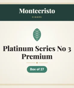 Montecristo Platinum Series No 3 Premium Cigars – Box of 27