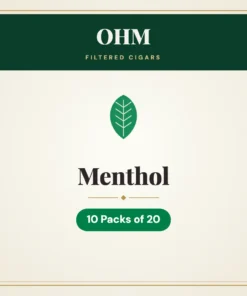 OHM Menthol Filtered Cigars – 10 Packs of 20