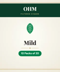 OHM Mild Filtered Cigars – 10 Packs of 20