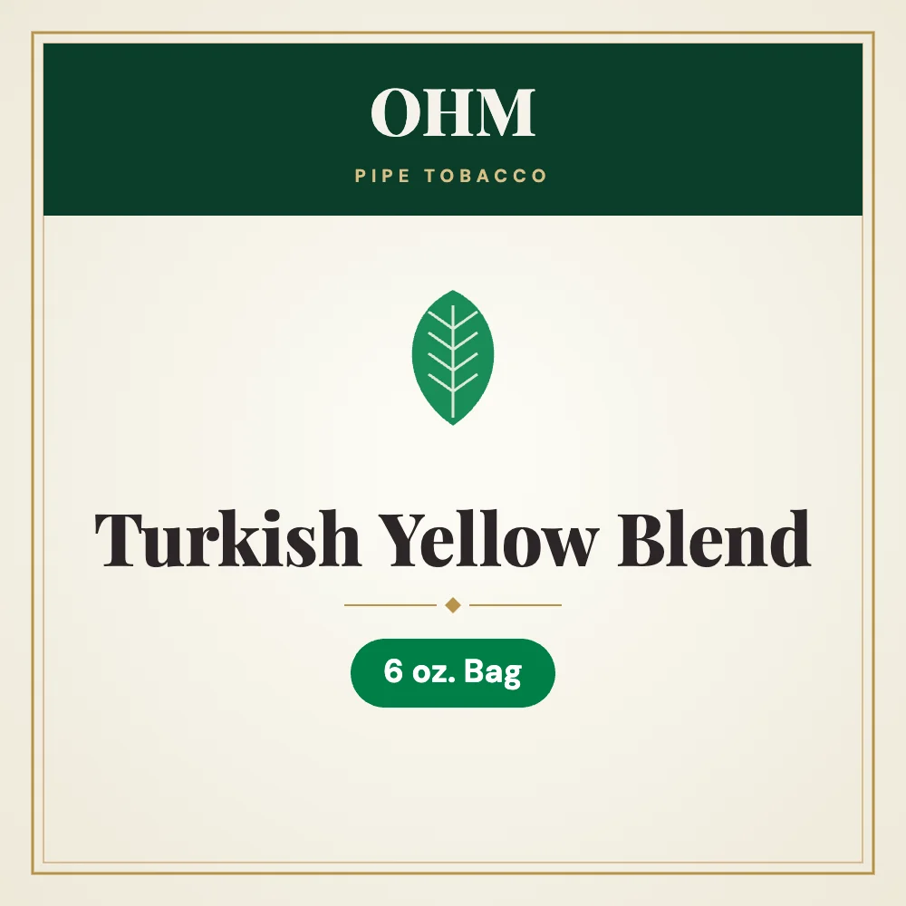 OHM Turkish Yellow Blend Pipe Tobacco 6 oz. Bag 1 OHM Turkish Yellow Blend Pipe Tobacco 6 oz. Bag