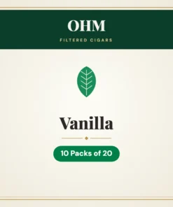 OHM Vanilla Filtered Cigars – 10 Packs of 20