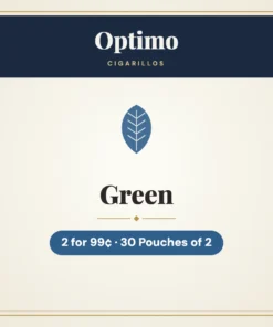 Optimo Green Cigarillos 2 for 99¢ – 30 Pouches of 2