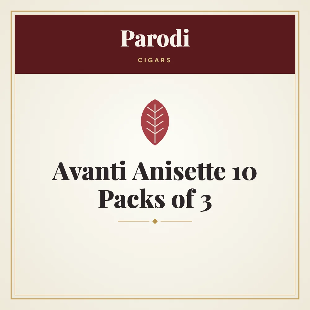 Parodi Avanti Anisette Cigars 10 Packs of 3 1 Parodi Avanti Anisette Cigars 10 Packs of 3