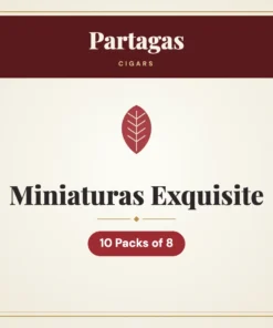 Partagas Miniaturas Exquisite Cigars – 10 Packs of 8