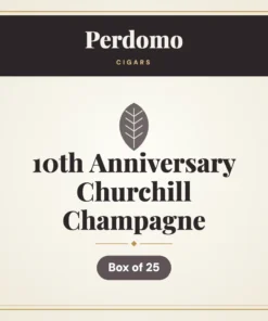 Perdomo 10th Anniversary Churchill Champagne Cigars – Box of 25