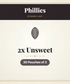 Phillies 2x Unsweet Cigarillos – 30 Pouches of 2