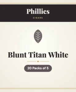 Phillies Blunt Titan White Cigars – 20 Packs of 5