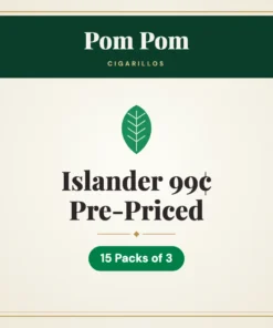Pom Pom Islander Cigarillos 99¢ Pre-Priced – 15 Packs of 3