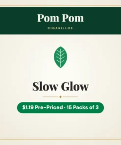 Pom Pom Slow Glow Cigarillos $1.19 Pre-Priced – 15 Packs of 3