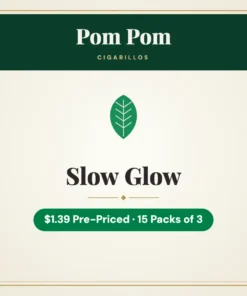 Pom Pom Slow Glow Cigarillos $1.39 Pre-Priced – 15 Packs of 3