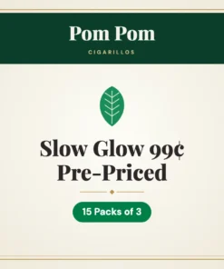 Pom Pom Slow Glow Cigarillos 99¢ Pre-Priced – 15 Packs of 3