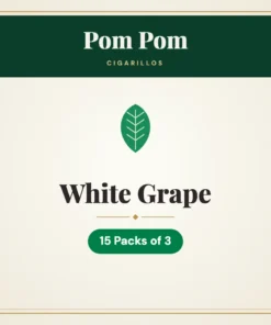 Pom Pom White Grape Cigarillos – 15 Packs of 3
